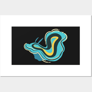 Nudibranch Blue Sea Slug Posters and Art